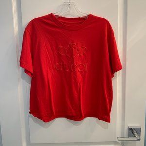 Gucci Red Tennis T-Shirt - Cropped